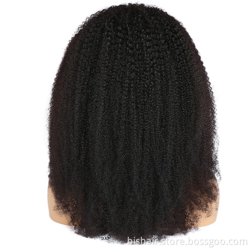 Cheap wholesale price Kinky Curly Headband Wig Human HairFull Machine Made Remy Water Head band Human Hair Wigs For Black  women